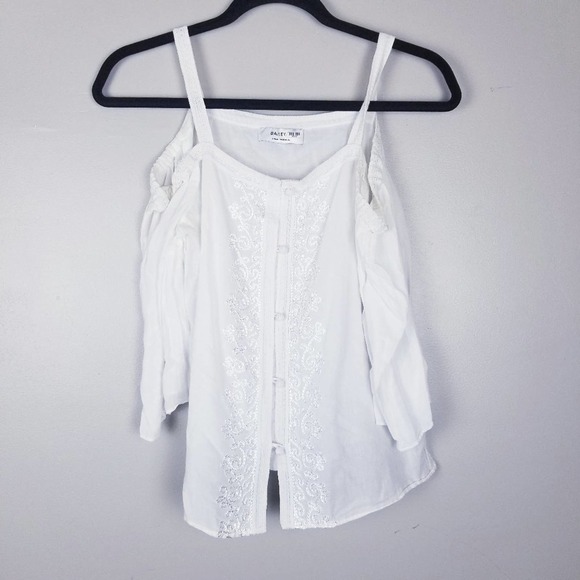 Bailey 44 white cold shoulder top, size x small - Picture 1 of 7
